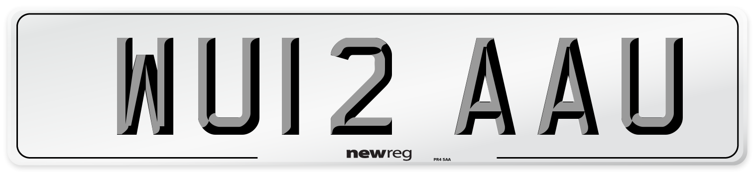 WU12 AAU Number Plate from New Reg